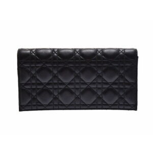 Dior Cannage Chain Pochette Black Leather by CHRISTIAN